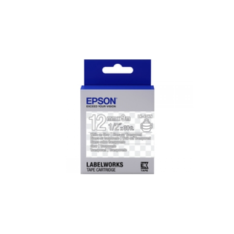 Epson LabelWorks LK-4TWN - White on transparent - Roll (1.2 cm x 2.9 m) 1 cassette(s) label tape - for LabelWorks LW-1000, 300, 400, 600, 700, 900, K400, Z5000, Z5010, Z700, Z710, Z900 - 0