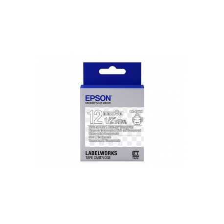 Epson LabelWorks LK-4TWN - White on transparent - Roll (1.2 cm x 2.9 m) 1 cassette(s) label tape - for LabelWorks LW-1000, 300, 400, 600, 700, 900, K400, Z5000, Z5010, Z700, Z710, Z900 - 1