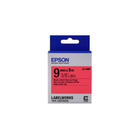 Epson LabelWorks LK-3RBP - Black on red - Roll (0.9 cm x 9 m) 1 cassette(s) label tape - for LabelWorks LW-1000, 300, 400, 600, 700, 900, K400, Z5000, Z5010, Z700, Z710, Z900 - 0