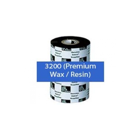 Zebra 3200 Wax / Resin - 60 mm x 300 m - print ribbon - for TLP 2746; Zebra ZT220; TLP 2746, 2746e - 0