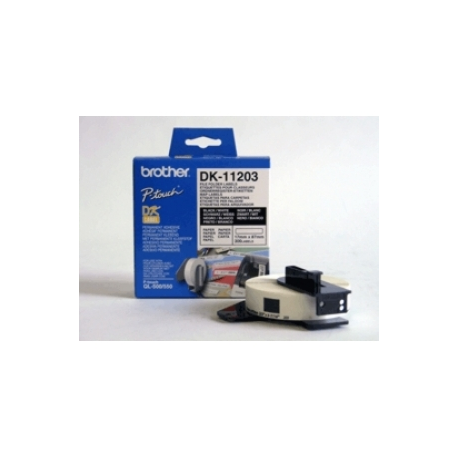 Brother DK-11203 - Black on white - 17 x 87 mm 300 label(s) (1 roll(s) x 300) file folder labels - for Brother QL-1050, 1060, 500, 550, 560, 570, 580, 600, 650, 700, 710, 720, 820 - 0