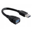 DeLOCK - USB extension cable - USB Type A (M) to USB Type A (F) - USB 3.0 - 15 cm - black