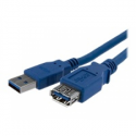 StarTech.com 1m Blue SuperSpeed USB 3.0 Extension Cable A to A - Male to Female USB 3 Extension Cable Cord 1 m (USB3SEXT1M) - USB extension cable - USB Type A (M) to USB Type A (F) - USB 3.0 - 1 m - black - for P / N: 2SD4FCRU3, CFASTRWU3, HB30A4AIB, HB30C4AIB, HB31C4AB, MSDREADU3CA, USB3SAA3MBK