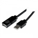 StarTech.com 15m USB 2.0 Active Extension Cable - M / F - 15 meter USB 2.0 Repeater Cable Cord - USB A Male to USB A Female - 15 m, Black (USB2AAEXT15M) - USB extension cable - USB (F) to USB (M) - USB 2.0 - 15 m - active - black - for P / N: SVA5H2NEUA, UUSBOTG