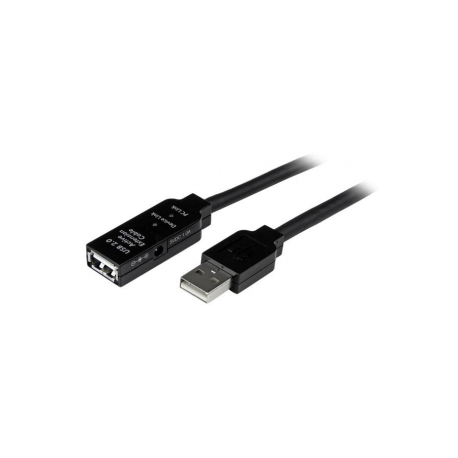 StarTech.com 15m USB 2.0 Active Extension Cable - M / F - 15 meter USB 2.0 Repeater Cable Cord - USB A Male to USB A Female - 15 m, Black (USB2AAEXT15M) - USB extension cable - USB (F) to USB (M) - USB 2.0 - 15 m - active - black - for P / N: SVA5H2NEUA, UUSBOTG - 3