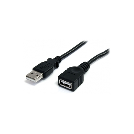 StarTech.com 3 ft Black USB 2.0 Extension Cable A to A - M / F - 3 ft USB A to A Extension Cable - 3ft USB 2.0 Extension cord (USBEXTAA3BK) - USB extension cable - USB (M) to USB (F) - USB 2.0 - 91 cm - black - for P / N: 35FCREADBK3, ICUSB2321F, ICUSB232V2, LTUB1MBK, MSDREADU2OTG, ST4300USB3EU, UUSBOTG - 3