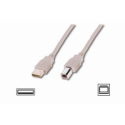 ASSMANN - USB cable - USB Type B (M) to USB (M) - USB 2.0 - 3 m - molded - beige