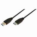 LogiLink - USB extension cable - USB Type A (M) to USB Type A (F) - USB 3.0 - 1 m - molded - black