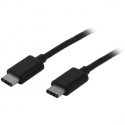 StarTech.com 2m 6 ft USB C Cable - M / M - USB 2.0 - USB-IF Certified - USB-C Charging Cable - USB 2.0 Type C Cable (USB2CC2M) - USB cable - USB-C (M) to USB-C (M) - Thunderbolt 3  /  USB 2.0 - 2 m - black - for P / N: DKT30CHD, HB30C1A1CPD, HB30C3A1CFBW