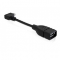 DeLOCK - USB cable - USB (F) to Micro-USB Type B (M) - USB 2.0 OTG - 11 cm - 90° connector