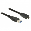 Delock - USB cable - USB Type A (M) to Micro-USB Type B (M) - USB 3.0 - 1 m - black