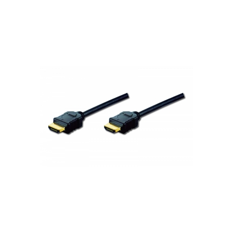 ASSMANN - HDMI cable with Ethernet - HDMI male to HDMI male - 2 m - triple shielded - black - 0