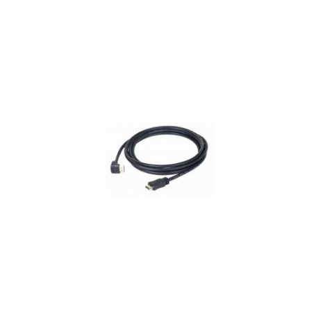 Gembird - HDMI cable - HDMI male to HDMI male - 3 m - black - 90° connector - 0