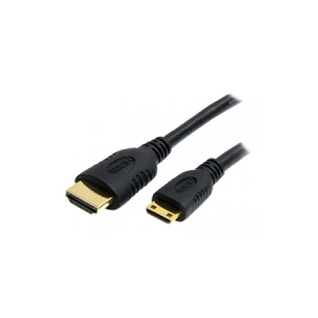 StarTech.com 0.5m High Speed HDMI Cable with Ethernet HDMI to HDMI Mini - HDMI cable with Ethernet - HDMI male to mini HDMI male - 50 cm - shielded - black - 0