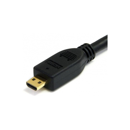 StarTech.com 0.5m High Speed HDMI Cable with Ethernet HDMI to HDMI Micro - HDMI cable with Ethernet - HDMI male to micro HDMI male - 50 cm - black - 3