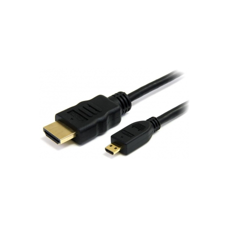 StarTech.com 0.5m High Speed HDMI Cable with Ethernet HDMI to HDMI Micro - HDMI cable with Ethernet - HDMI male to micro HDMI male - 50 cm - black - 4