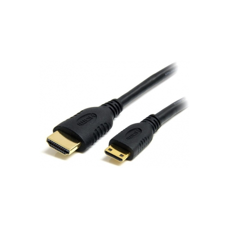 StarTech.com 2m High Speed HDMI Cable with Ethernet HDMI to HDMI Mini - HDMI cable with Ethernet - HDMI male to mini HDMI male - 2 m - shielded - black - 3