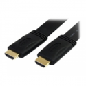 StarTech.com 5m Flat High Speed HDMI Cable with Ethernet Ultra HD 4kx2k - HDMI cable with Ethernet - HDMI male to HDMI male - 5 m - shielded - black