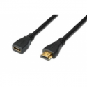 ASSMANN HDMI High Speed - HDMI extension cable with Ethernet - HDMI female to HDMI male - 2 m - triple shielded - black