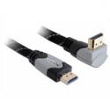 Delock High Speed HDMI with Ethernet - HDMI cable with Ethernet - HDMI male to HDMI male - 2 m - 90° connector