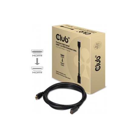Club 3D CAC-1321 - HDMI extension cable - HDMI male to HDMI female - 3 m - 4K support - 1