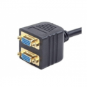 Cablexpert - VGA splitter - HD-15 (VGA) (F) to HD-15 (VGA) (M) - 20 cm - thumbscrews - black