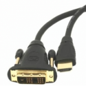 Gembird CC-HDMI-DVI-15 - Video cable - HDMI  /  DVI - 19 pin HDMI (M) - DVI (M) - 4.5 m