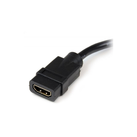 StarTech.com 8in HDMI to DVI-D Video Cable Adapter - HDMI Female to DVI Male - HDMI to DVI Dongle Adapter Cable (HDDVIFM8IN) - Adapter - HDMI female to DVI-D male - 20.32 cm - shielded - black - for P / N: CDP2HDMM2MB, DP2HDMM2MB, HDDVIMM3, HDMM1MP, HDMM2MP, HDMM3MP, HDPMM50, MDP2HDMM2MB - 1