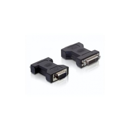 DeLOCK - VGA adapter - DVI-I (F) to HD-15 (VGA) (M) - thumbscrews - 0