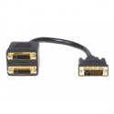 StarTech.com 1 ft DVI-D to 2x DVI-D Digital Video Splitter Cable - M / F (DVISPL1DD) - Video splitter - dual link - DVI-D female to DVI-D male - 30.5 cm - shielded - black - for P / N: DVIDDMM1, DVIDDMM10M, DVIDDMM25, DVIDDMM2M, DVIDDMM3M, DVIDDMM5M