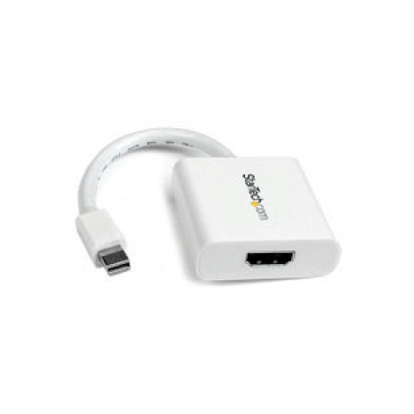 StarTech.com Mini DisplayPort® to HDMI® Video Adapter Converter 1920x1200 - White Mini DP to HDMI Adapter M / F (MDP2HDW) - Adapter - Mini DisplayPort male to HDMI female - 17 cm - white - 2
