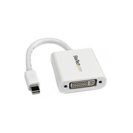 StarTech.com Mini DisplayPort to DVI Adapter - White - 1920 x 1200 - Mini DP to DVI Converter for Your Mac or Windows Computer (MDP2DVIW) - DVI adapter - Mini DisplayPort (M) to DVI-I (F) - 17 cm - white - 2