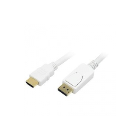 LogiLink - Adapter cable - DisplayPort male to HDMI male - 2 m - white - 0