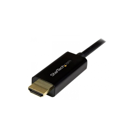 StarTech.com 6.5 ft  /  2m DisplayPort to HDMI converter cable - 4K (DP2HDMM2MB) - Adapter cable - DisplayPort male to HDMI male - 2 m - black - 4K support - for P / N: DK30CH2DEP, DK30CH2DEPUE, DK30CH2DPPD, DK30CH2DPPDU, DK30CHDDPPD, DK30CHDPPDUE - 3