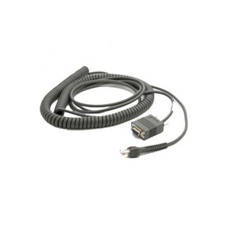 Zebra - Serial cable - DB-9 (F) - 6.1 m - coiled - for Symbol LS2208, LS3008, LS3408-ER, LS4208, LS4278 - 0