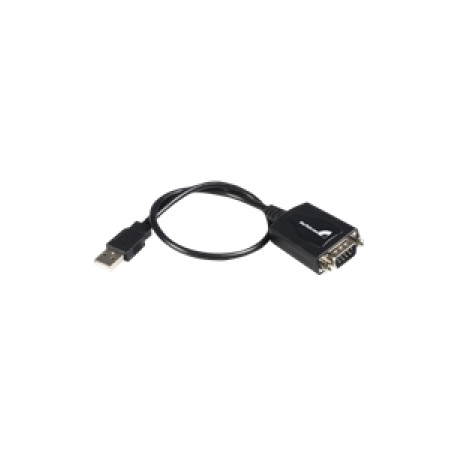 StarTech.com 1 ft USB to RS232 Serial DB9 Adapter Cable with COM Retention - Serial adapter - USB - RS-232 - black - 0
