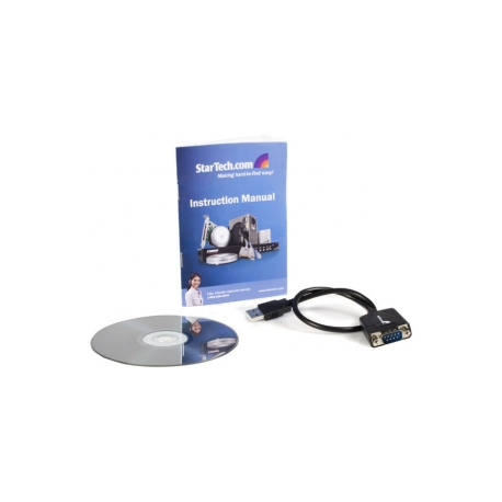 StarTech.com 1 ft USB to RS232 Serial DB9 Adapter Cable with COM Retention - Serial adapter - USB - RS-232 - black - 1