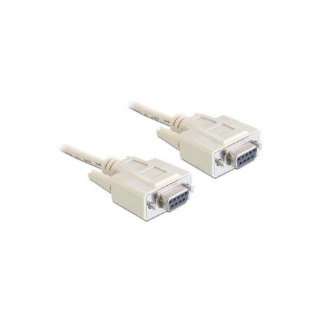 DeLOCK - Null modem cable - DB-9 (F) to DB-9 (F) - 3 m - grey - 0
