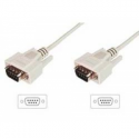 ASSMANN - Serial cable - DB-9 (M) to DB-9 (M) - 3 m - molded, thumbscrews - beige