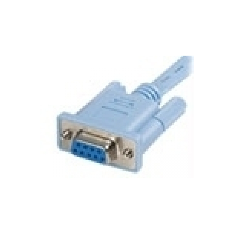 StarTech.com 6 ft RJ45 to DB9 Cisco Console Management Router Cable - M / F Serial Console Cable (DB9CONCABL6) - Serial cable - RJ-45 (M) to DB-9 (F) - 1.8 m - blue - for P / N: EC1S952, EC2S952, IES101002SFP - 4