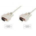 ASSMANN - Serial cable - DB-9 (M) to DB-9 (M) - 2 m - molded, thumbscrews - beige