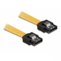 DeLOCK Cable SATA - SATA cable - Serial ATA 150 / 300 - SATA (F) to SATA (F) - 30 cm - latched, straight connector - yellow