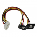 StarTech.com 12in LP4 to 2x Right Angle Latching SATA Power Y Cable Splitter - 4 Pin LP4 to Dual 90 Degree Latching SATA Y Splitter - Power adapter - 4 PIN internal power (M) to SATA power (F) - 30 cm - latched, right-angled connector - for P / N: HSB13SATSASB, HSB1SATSASBA, HSB1SATSASVA, HSB43SATSASB, HSB4SATSASBA, S32M2NGFFPEX