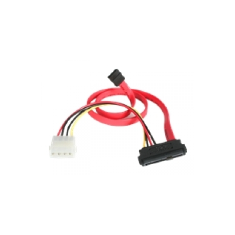 StarTech.com 18in SAS 29 Pin to SATA Cable with LP4 Power - 18in SAS 29 pin to SATA Cable - 18in SFF 8482 to SATA (SAS729PW18) - SATA  /  SAS cable - 4 PIN internal power, 29 pin internal SAS (SFF-8482) to SATA (R) - 46 cm - red - for P / N: DRW150SASBK - 0