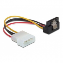 DeLOCK - Power adapter - 4 PIN internal power (M) to SATA power (M) - 15 cm - 90° connector, latched