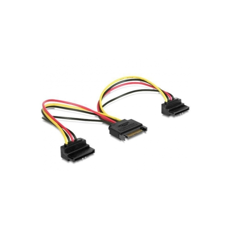 Gembird CC-SATAM2F-02 - Power splitter - SATA power (F) to SATA power (M) - 15 cm - 90° connector - 0
