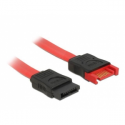 DeLOCK - SATA extension cable - Serial ATA 150 / 300 / 600 - SATA (M) to SATA (F) - 30 cm - red