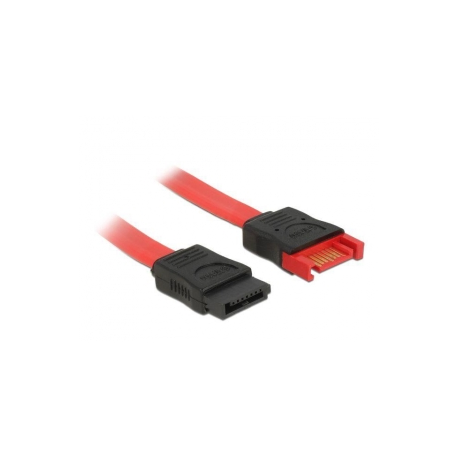 DeLOCK - SATA extension cable - Serial ATA 150 / 300 / 600 - SATA (M) to SATA (F) - 20 cm - red - 0