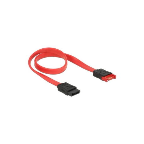 DeLOCK - SATA extension cable - Serial ATA 150 / 300 / 600 - SATA (M) to SATA (F) - 20 cm - red - 1