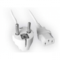 Gembird PC-186W-VDE - Power cable - CEE 7 / 7 (M) angled to IEC 60320 C13 straight - 10 A - 1.8 m - molded - white - Germany